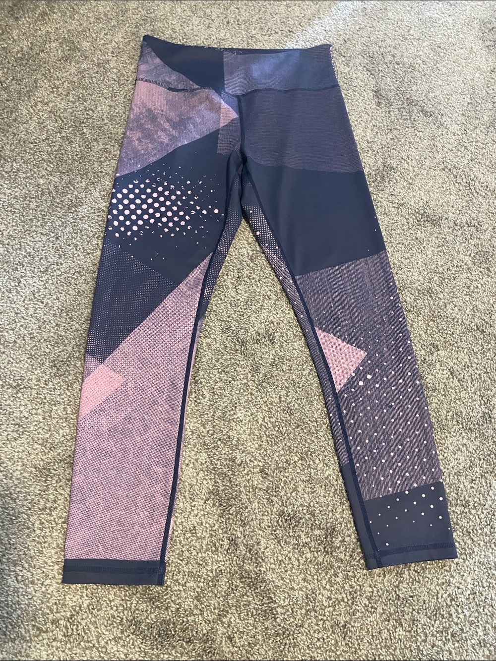 ZYIA ACTIVE RADICAL LIGHT N TIGHT LEGGINGS 7/8 LENGTH PURPLE PINK WOMEN SIZE M